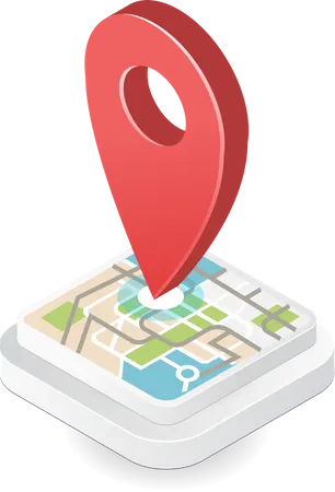 Pin Symbol Der Standortkarten App Illustration