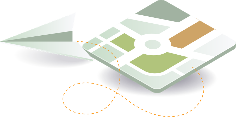 Lageplan und Navigation  Illustration