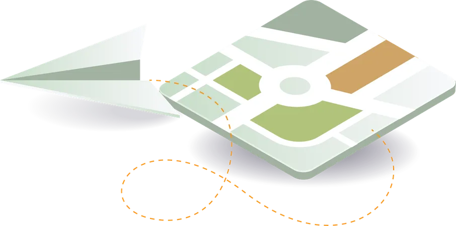 Lageplan und Navigation  Illustration