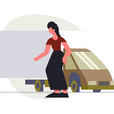 Lagermitarbeiter beim Verladen einer Sendung  Illustration
