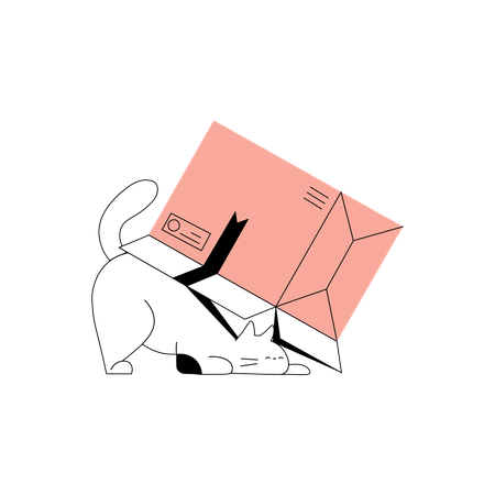 Lagerverwaltung von Kartons  Illustration