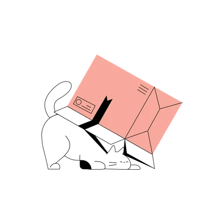 Lagerverwaltung von Kartons  Illustration