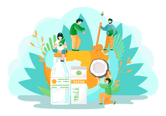 Lait végétal  Illustration