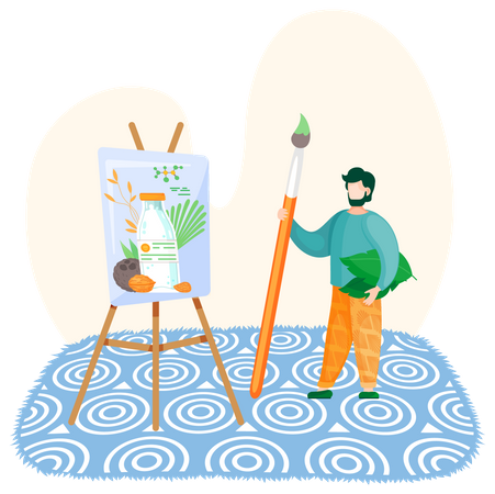 Lait végétalien au lactose d'origine végétale  Illustration
