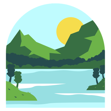 Lake  Illustration