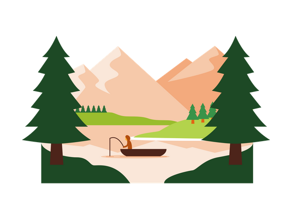 Lake  Illustration