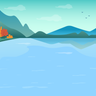 lake illustration free download