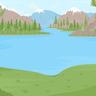 free capped mountains illustrations
