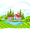 lake view illustrations free