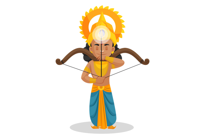 Lakshmana preparing for fight  Illustration