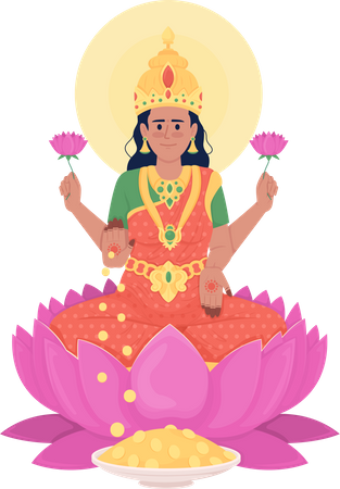 Lakshmi-Göttin  Illustration