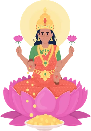 Lakshmi-Göttin  Illustration