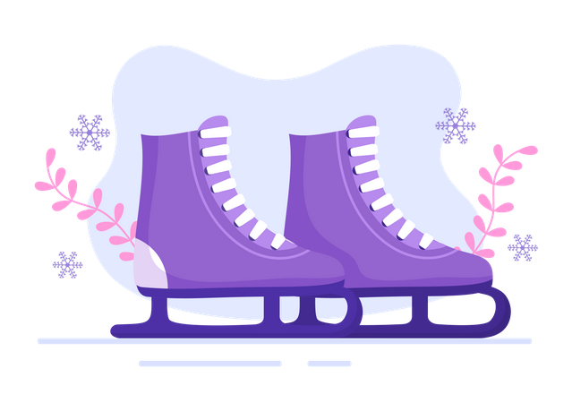 Lâminas de patinação no gelo  Ilustração