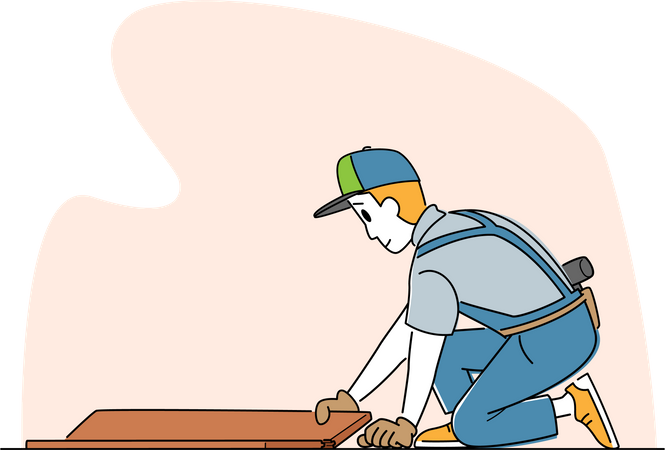 Laminate Flooring Service Illustration