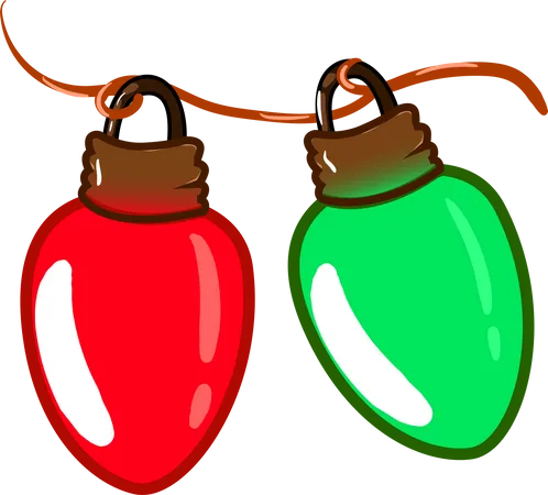 Lámpara roja y verde  Ilustración