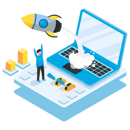 Lancement d'un projet de startup  Illustration
