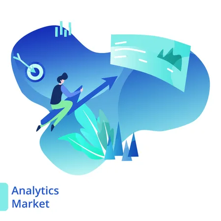 Landing Page Market Analytic  Illustration