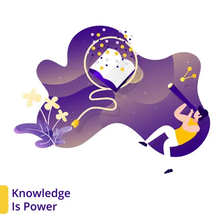 Landing Page of Knowledge Is Power  Illustration