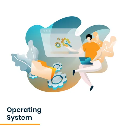 Landing Page of Operating System  Illustration