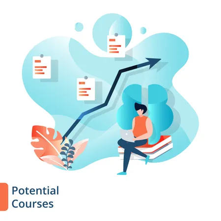 Landing Page of Potential Courses  Illustration