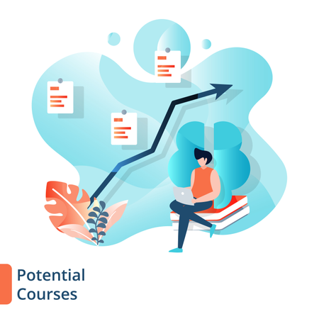 Landing Page of Potential Courses  Illustration