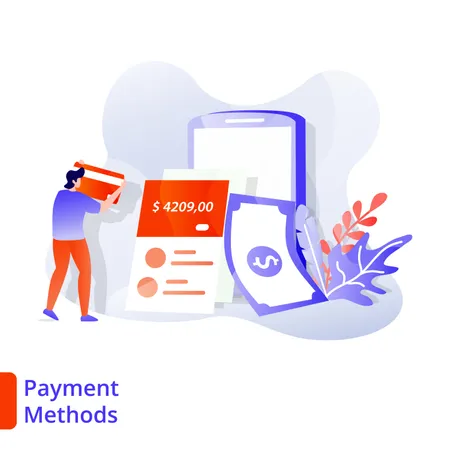 Landing Page Payment Methods Illustration