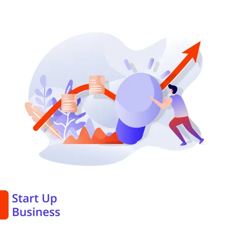 Landing Page Start Up Business Illustration