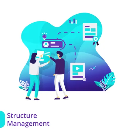 Landing Page Structure Management Illustration