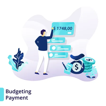 Landing page template of Budgeting Payment Illustration