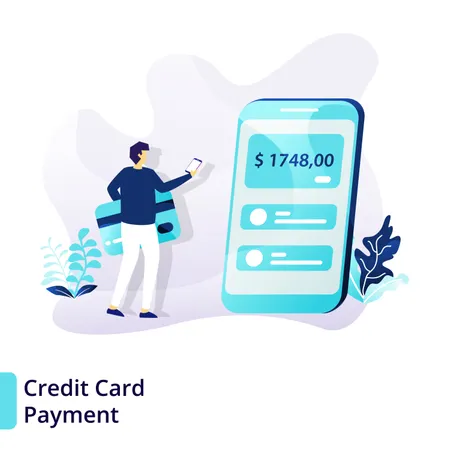 Landing page template of Credit Card Payment  Illustration