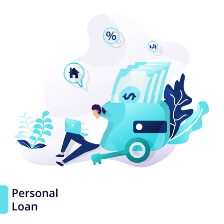Landing page template of Personal Loan  Illustration