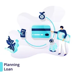 Modern Flat Credit And Loan Illustration Pack