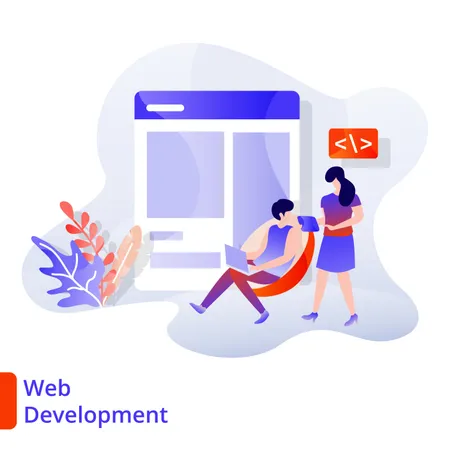 Landing Page Web Development  Illustration