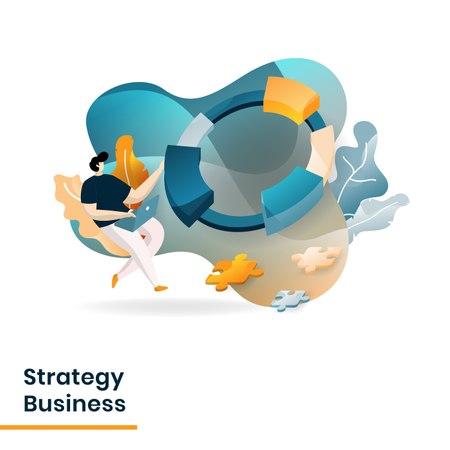 Landing Page des Strategiegeschäfts  Illustration