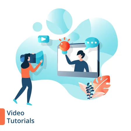 Landing Page der Video-Tutorials  Illustration