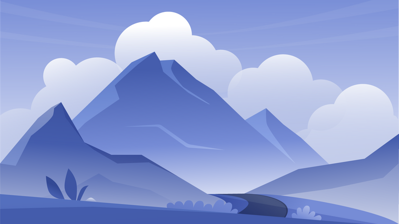Landscape Scene  Illustration