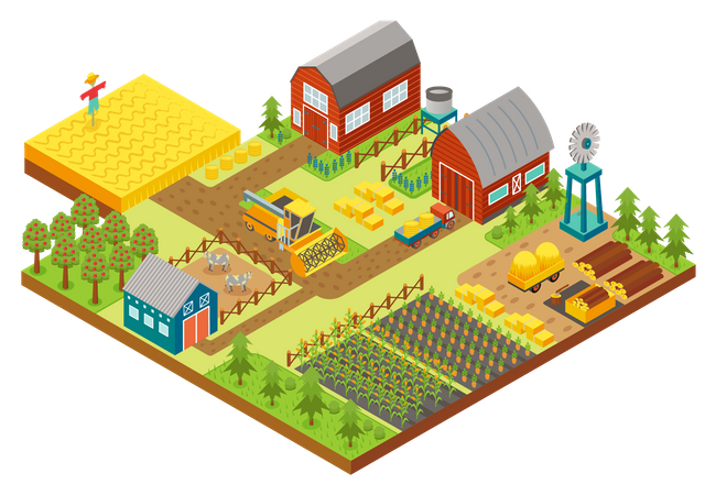 Landwirtschaftliche Flächen  Illustration