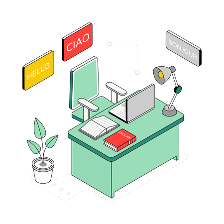 Language Center  Illustration