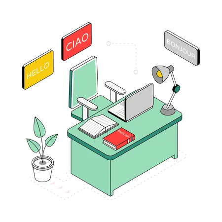 Language Center  Illustration