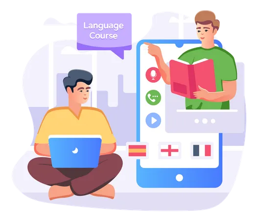 Language Course Illustration