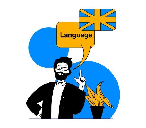 Language course Illustration