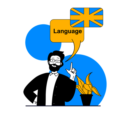 Language course  Illustration