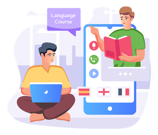 Language Course  Illustration