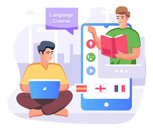 Language Course  Illustration