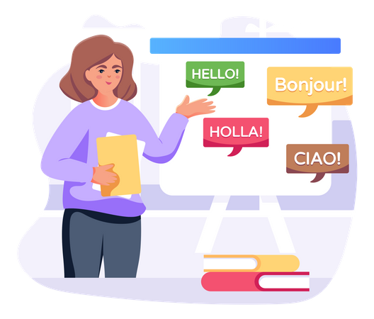 Language Lecture  Illustration