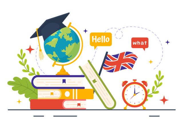 Premium Language School Illustration pack from School & Education ...