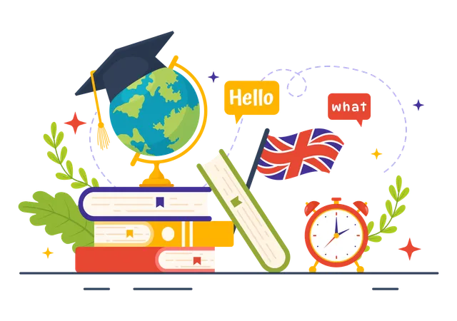 Premium Language School Illustration pack from School & Education ...