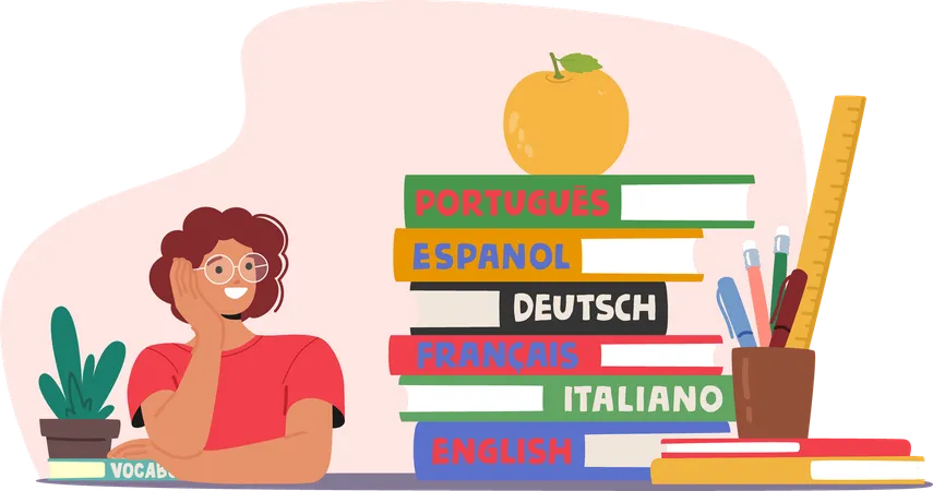 Language School  Illustration