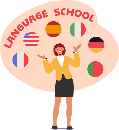 Language School  Illustration