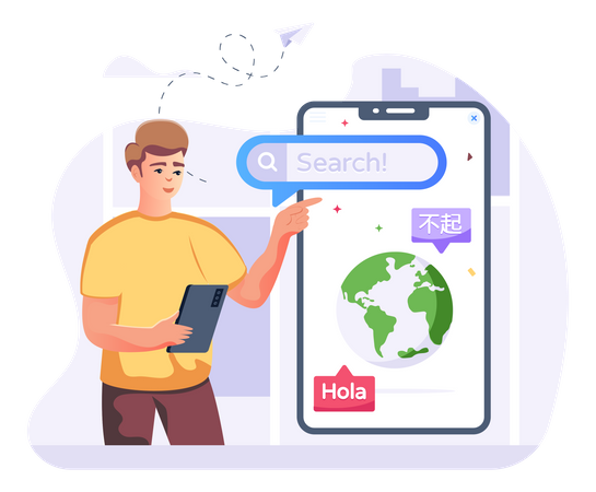 Language Search  Illustration